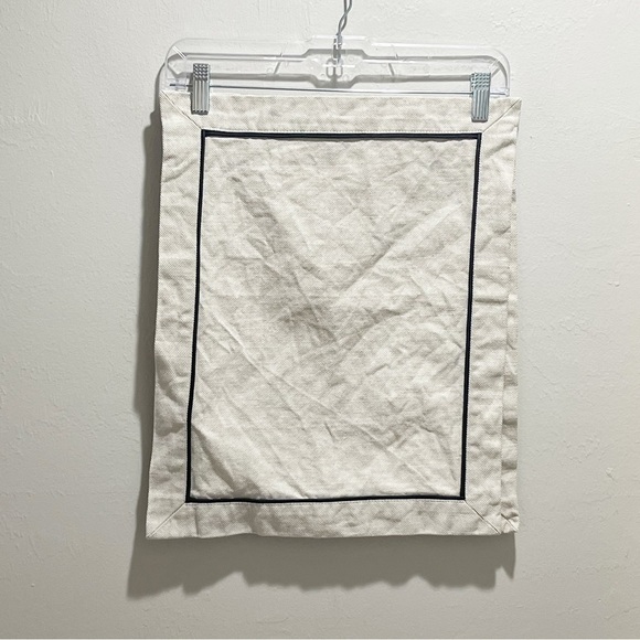 JAN DE LUZ CARMEL Set Of 2 Beige Linen Cotton Blend Place Mats Made In USA - Picture 1 of 4